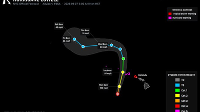 Hurricane Warning: Hurricane Lowell Triggers Tropical Storm Warning for Oahu and Hurricane Warning for Kauai