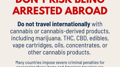 Traveling Internationally Cannabis: Traveling Internationally With Cannabis Could Lead to Arrest, U.S. Warns