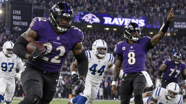 Lamar Jackson, Derrick Henry Power Ravens to Big Lead Over Colts