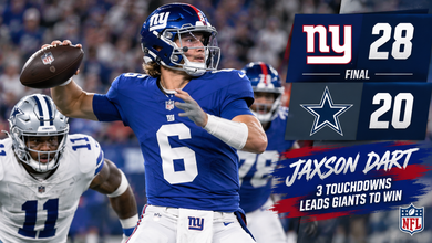 Jaxson Dart Leads: Jaxson Dart Leads Giants Past Cowboys With Three Touchdowns in 28-20 Win