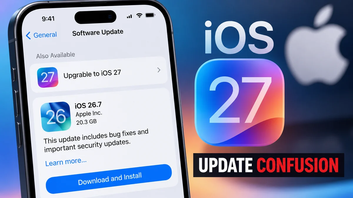iOS 27 Update Confuses iPhone Users as Some Devices Still Show iOS 26.7
