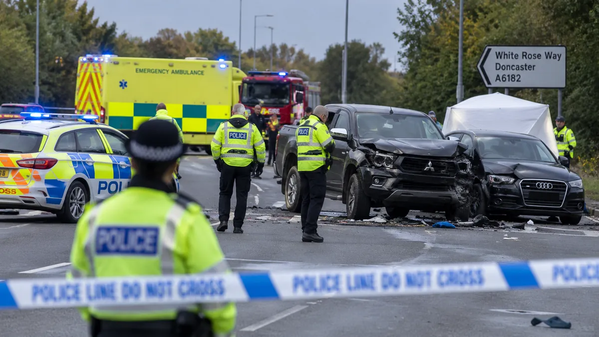 Two Pedestrians Killed, Four Seriously Injured in Crash on White Rose Way in Doncaster, England