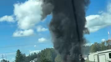 Video FOX 2: New Video (Update): FOX 2 Detroit Confirms F-16 Crashed in Blair Township, Pilot Reportedly Ejected Safely