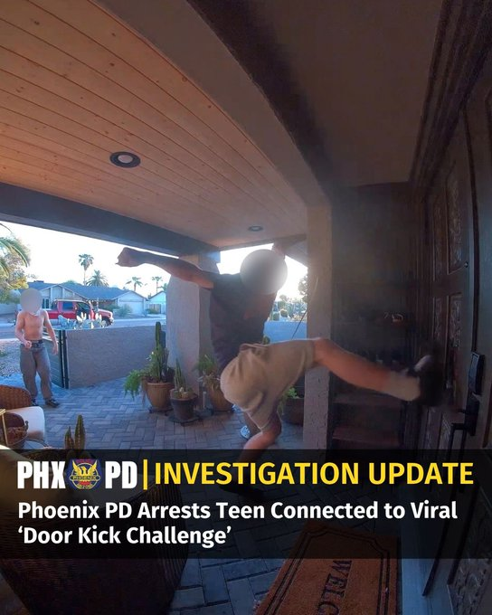 Phoenix teen arrested over viral ‘door kick challenge’ after $10,000 in damage