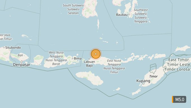 Magnitude 5.0 Earthquake Reported Near Ruteng, Indonesia