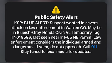 Kentucky Blue Alert: Armed Suspect Sought After I-65 Attack in Warren County 1 Kentucky Blue Alert: Armed Suspect Sought After I-65 Attack in Warren County