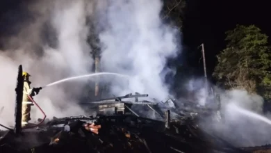 Incêndio destrói madeireira no interior de Saudades