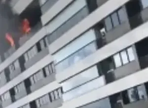 Incêndio em prédio: cinco cômodos de apartamento foram atingidos