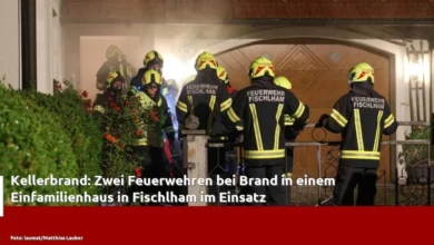 Kellerbrand: Zwei Feuerwehren bei Brand in einem Einfamilienhaus in Fischlham im Einsatz