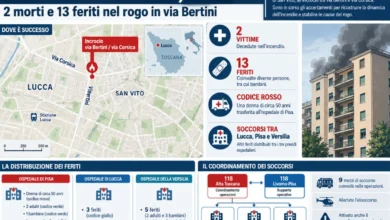 Lucca, incendio nella notte in un palazzo: due morti e 13 feriti. 5 Lucca, incendio nella notte in un palazzo: due morti e 13 feriti.