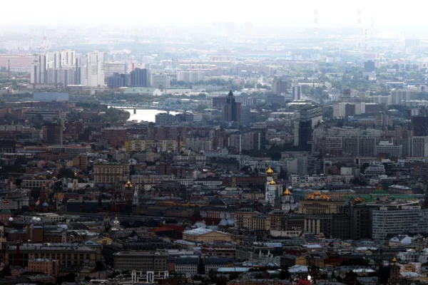 Mehrere Tote bei Drohnenangriff auf Region Moskau 1 Blick über Moskau mit Moskwa im Hintergrund (Archiv)