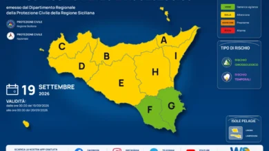 meteo Sicilia 19 settembre 2026: allerta gialla 6 meteo Sicilia 19 settembre 2026: allerta gialla