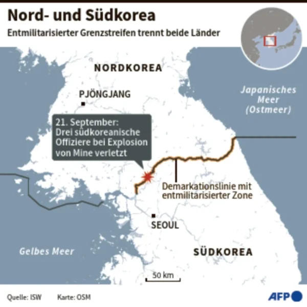 Nach Explosion in Grenzgebiet | Südkorea wirft Norden Verletzung von Waffenstillstand vor