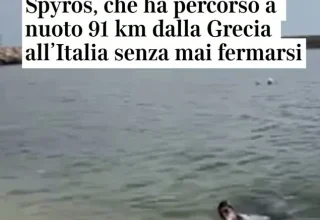 Nuota dalla Grecia all'Italia, un record
