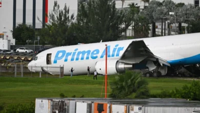 O que aconteceu com o avião de carga da Amazon?
