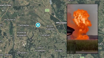 Potężny pożar i eksplozja pod Radziejowem. Są osoby ranne 4 Potężny pożar i eksplozja pod Radziejowem. Są osoby ranne