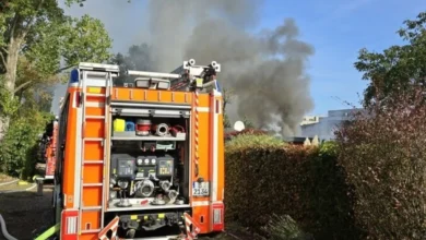 Rauchwolke über Karlshorst: Brand in Kleingartenanlage