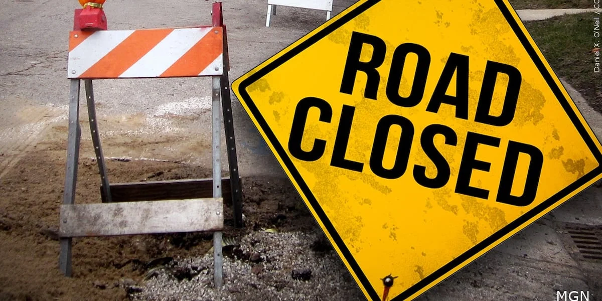 Road closed due