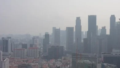 Singapore skyline disappears