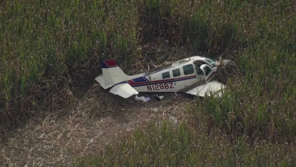 Small plane crashes