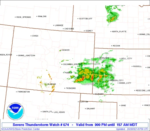 SPC Severe Thunderstorm Watch 674 Status Reports 1 SPC Severe Thunderstorm