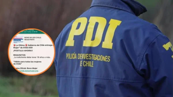 ¿Te llegó un mensaje por un “Bono Mujer” de $100 mil?: PDI alerta que se trata de una estafa