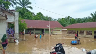 Tempat Suluk di Suka Maju Terendam Banjir
