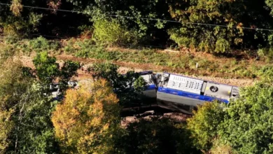 VIDÉO. Nos images de drone au lendemain du déraillement de train entre Rouen et Caen