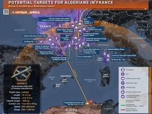 VRAI OU FAUX. Guerre en Ukraine : la carte d'une attaque de drones russes contre la France depuis l'Algérie est-elle réelle ? 1 VRAI OU FAUX. Guerre en Ukraine : la carte d'une attaque de drones russes contre la France depuis l'Algérie est-elle réelle ?
