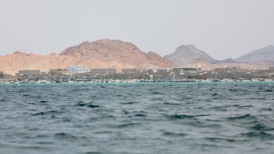 A view of Yemeni village on the Bab el-Mandeb Strait.