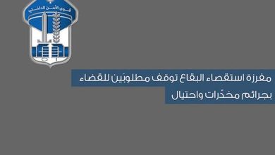 قوى الأمن توقف مطلوبَين للقضاء في البقاع بجرائم مخدرات واحتيال 4 قوى الأمن توقف مطلوبَين للقضاء في البقاع بجرائم مخدرات واحتيال
