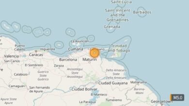 M5.0 earthquake strikes south-southwest of Güiria, Venezuela