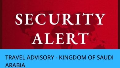 U.S. maintains Level 3 travel advisory for Saudi Arabia, Level 4 warning near Yemen border