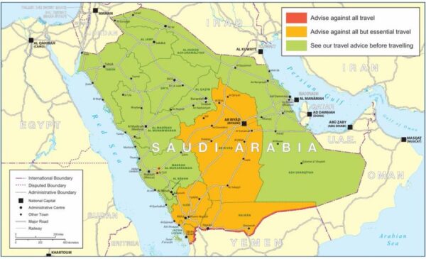 Saudi Arabia Travel Warning: UK Advises Against Non-Essential Trips to Riyadh Province 1 Saudi Arabia Travel Warning: UK Advises Against Non-Essential Trips to Riyadh Province