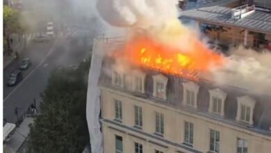 Brand in Paris: Feuer nahe dem Bahnhof Austerlitz 1 Brand in Paris: Feuer nahe dem Bahnhof Austerlitz