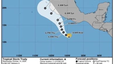 Tropical Storm Trudy forecast to become major hurricane off Mexico by Friday