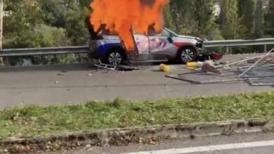 Un véhicule de police incendié à Limoges, selon des témoins