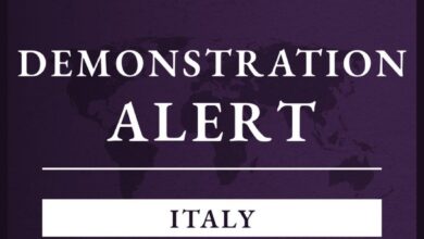 Italia, allerta USA per possibili manifestazioni nelle principali città nel fine settimana