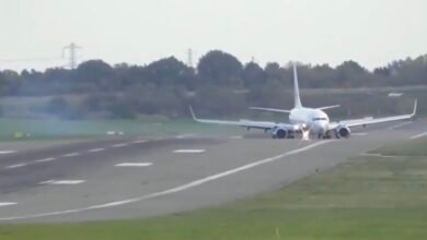 Jet2 Flight LS1310 Veers Off Runway at Birmingham Airport, UK - Video