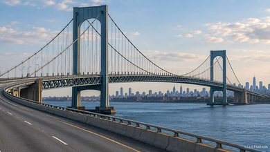 Vehicle Fire Closes Queens-Bound Throgs Neck Bridge in New York City 4 Vehicle Fire Closes Queens-Bound Throgs Neck Bridge in New York City