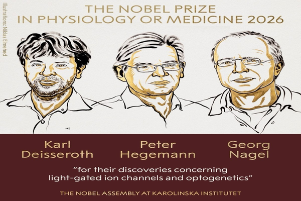 2026 Nobel Prize in Medicine awarded to Karl Deisseroth, Peter Hegemann and Georg Nagel