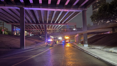 Brazos Entrance Ramp to I-45 Northbound Closed After Bridge Strike