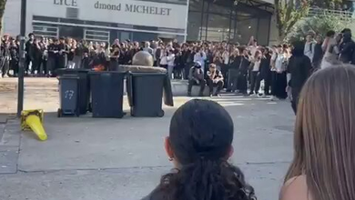 Vidéo insolite : une mère poursuit son fils pendant un blocus au lycée Edmond Michelet