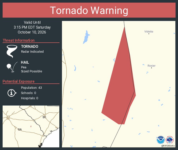 Tornado Warning Jefferson County GA until 3:15 PM EDT