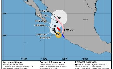 Hurricane Simon threatens Mexico’s Islas Marías as Category 2 storm