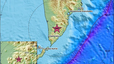 Kamchatka earthquake: Preliminary magnitude 7.0 reported near Vilyuchinsk, Russia