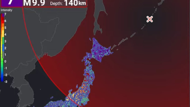 Japanin maanjäristyksen ennakkovaroituksessa ilmoitettiin virheellisesti magnitudiksi 9,9