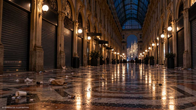 Troubles à Milan - pillages signalés et explosions entendues dans un centre commercial 2 Troubles à Milan - pillages signalés et explosions entendues dans un centre commercial