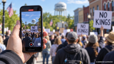 Man Allegedly Threatens to Stab Person Filming “No Kings” Protest in Hastings, Minnesota