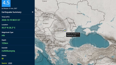 Magnitude 4.8 Earthquake Reported in Romania 2 Magnitude 4.8 Earthquake Reported in Romania